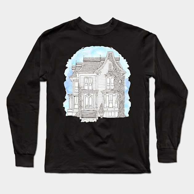 Victorian House Long Sleeve T-Shirt by Twkirky